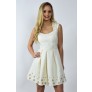 Ivory Metallic A-Line Party Rehearsal Dinner Dress