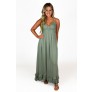 Green Lace Maxi Dress for Women