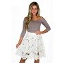 Ivory A-Line Lace Skirt