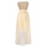 Cream and Gold Sequin High Low Dress, Embellished Cream and Gold Prom Dress, Cute Juniors Dress, Cute Party Dress, Cream and Gold Prom Dress, Ivory Rehearsal Dinner Dress