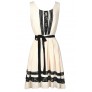 Black and Ivory Lace Trim Dress, Cute Black and Ivory Summer Dress, Black and Ivory Juniors Dress