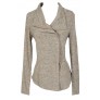 Cute Beige Cardigan Sweater, Beige Crossover Jacket, Cute Casual Beige Sweater