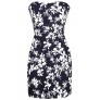 Navy and Ivory Floral Print Dress, Navy and White Sundress, Strapless Navy Summer Dress, Navy Floral Print Dress, Blue Floral Print Dress, Ivory and Blue Floral Print Sundress, Cute Navy Summer Dress