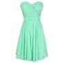 Mint Bridesmaid Dress, Mint Chiffon Bridesmaid Dress, Mint Strapless Bridesmaid Dress, Green Bridesmaid Dress, Mint Summer Dress