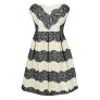 Black and White Holiday Party Dress