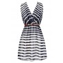 Navy and Ivory Stripe Dress, Navy Nautical Stripe Dress, Cute Navy ...