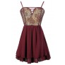 Burgundy Lace Party Dress, Wine Studded Dress, Cute Wine Lace Dress, Burgundy Party Dress, Cute Wine Dress, Cute Juniors Dress