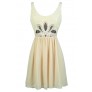 Cute Embroidered Dress, Pink and Beige Embroidered Sundress, Cute Summer Dress, Cute Pink and Beige Dress, Beige Embroidered Dress