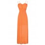 Orange Maxi Dress, Cute Orange Dress, Orange Prom Maxi Dress, Orange Chiffon Dress, Cute Orange Juniors Dress