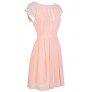 Pale Pink Lace Dress, Pink Lace Summer Dress, Blush Lace Dress, Pink A