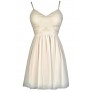 Cute Beige Dress, Beige Party Dress, Beige A-Line Dress, Beige Cocktail Dress, Beige Summer Dress, Off White Party Dress, Off White Cocktail Dress, Off White A-Line Dress