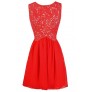 red lace dress, cute red dress, red lace bridesmaid dress, red lace party dress, red lace a-line dress