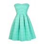 Mint Party Dress, Mint A-Line Dress, Cute Mint Dress, Aqua A-Line Dress, Aqua Party Dress