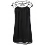 Black Web Dress, Web Neckline Dress, Little Black Dress, Black Party Dress, Black Cocktail Dress, Cage Neckline Dress, Black Cage Dress