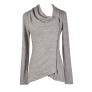 Grey Crossover Cardigan, Cute Grey Cardigan, Grey Sweater, Crossover Zip Cardigan, Cute Fall Top, Cute Fall Outfit