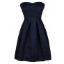 Navy Party Dress, Cute Navy Dress, Navy A-Line Dress, Navy Strapless Dress, Navy Cocktail Dress