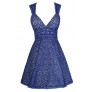 Bright Blue Party Dress, Blue Lace Dress, Lace and Sequin Dress, Royal Blue Cocktail Dress, Royal Blue Lace Dress, Royal Blue Party Dress, Blue A-Line Lace Dress, Blue A-Line Party Dress