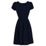 Navy A-Line Dress, Cute Navy Dress, Navy Tie Back Dress, Navy Party Dress, Navy Sundress