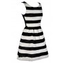 Black and White Stripe Dress, Black and Ivory Stripe Dress, Black and ...