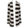 Black and Ivory Stripe Cardigan, Black and White Stripe Cardigan, Patch Elbow Cardigan, Black and White Stripe Cardigan with Elbow Patch, Elbow Patch Cardigan, Cute Black and White Cardigan