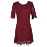 Burgundy Lace Sheath Dress, Burgundy Floral Lace Dress, Cute Burgundy Dress, Cute Red Dress, Red Holiday Dress, Cute Holiday Dress, Cute Christmas Dress, Cute Christmas Party Dress