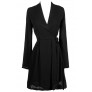 Black Wrap Dress, Cute Black Dress, Black Longsleeve Wrap Dress, Little Black Dress, Black Work Dress, Black Kimono Dress