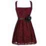 Burgundy Lace Dress, Red Lace Dress, Cute Lace Dress, Cute Holiday Dress, Cute Christmas Dress, Burgundy Lace A-Line Dress, Burgundy Lace Party Dress