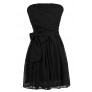 Cute Black Dress, Little Black Dress, Black Strapless Dress, Black Strapless Chiffon Dress, Black Strapless Cocktail Dress, Black Strapless Party Dress, Black Strapless A-Line Dress