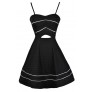 Black A-Line Dress, Black Party Dress, Black Cutout Dress, Little Black Dress, Cute Black Dress