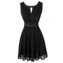 Cute Black Dress, Little Black Dress, Black Chiffon Dress, Black A-Line Dress, Black Party Dress, Black Cocktail Dress