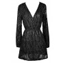 Black Sequin Dress, Black Sequin Wrap Dress, Black Sequin Party Dress, Black Sequin Cocktail Dress, Little Black Dress, Black Sequin Wrap Dress