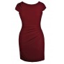 Cute Plus Size Dress, Plus Size Pencil Dress, Plus Size Work Dress, Plus Size Sheath Dress, Burgundy Plus Size Dress, Burgundy Plus Size Pencil Dress, Burgundy Plus Size Work Dress