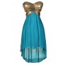 Teal and Gold Dress, Teal and Gold Cocktail Dress, Teal and Gold Prom Dress, Teal and Gold High Low Dress, Green and Gold Dress, Green and Gold Party Dress, Cute Mermaid Dress