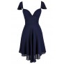 Cute Navy Dress, Navy Party Dress, Navy Cocktail Dress, Navy Bridesmaid Dress, Navy Flutter Sleeve Dress, Navy Summer Dress, Navy Chiffon Dress