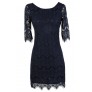 Cute Navy Dress, Navy Lace Dress, Navy Lace Sheath Dress, Navy Lace Party Dress