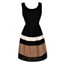 Black and Taupe Stripe Dress, Black and Mocha Stripe Dress, Black and Taupe Party Dress, Black and Mocha Party Dress, Black and Taupe Party Dress, Black and Beige Party Dress, Cute Black and Taupe Dress