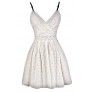 Cute Ivory Dress, Ivory Eyelet Dress, Ivory A-Line Dress, Ivory Rehearsal Dinner Dress, Ivory Party Dress, Cute Summer Dress