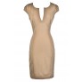 Cute Beige Dress, Beige Pencil Dress, Beige Capsleeve Dress, Beige Fitted Dress, Beige Capsleeve Pencil Dress, Cute Beige Dress, Beige Cocktail Dress, Beige Party Dress