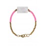 Hot Pink Bracelet, Pink and Gold Bracelet, Clear Bead Bracelet, Cute Jewelry, Cute Bracelet, Boho Jewelry