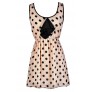 Pale Pink and Black Top, Cute Polka Dot Top, Pink and Black Polka Dot Top, Cute Retro Top, Vintage Inspired Polka Dot Top, Pink and Black Top