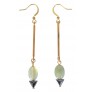 Green Drop Earrings, Cute Earrings, Cute Jewelry, Khaki Drop Earrings, Delicate Earrings, Gold Drop Earrings