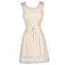 Cute Beige Dress, Beige Bow Dress, Beige A-Line Dress, Beige Summer Dress, Beige Party Dress, Cute Beige Dress