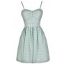 Cute Mint Dress, Mint Stripe Dress, Mint Stripe Party Dress, Mint Stripe Summer Dress, Mint Stripe A-Line Dress