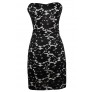 Black Lace Dress, Cute Black Dress, Black Lace Strapless Dress, Black Lace Party Dress, Black Lace Cocktail Dress, Black Lace Fitted Dress