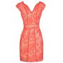 Coral Pink Lace Dress, Coral Pink Party Dress, Coral Pink Pencil Dress, Lace Pencil Dress, Coral Pink Lace Pencil Dress, Coral Pink Lace Summer Dress, Cute Lace Summer Dress