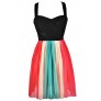 Rainbow Party Dress, Cute Rainbow Dress, Multi Colored Rainbow Dress, Rainbow Summer Dress, Rainbow Party Dress