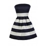 Navy and Ivory Dress, Navy and White Stripe Dress, Nautical Stripe Dress, Cute Summer Dress, Navy and White Nautical Dress