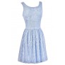 Periwinkle Blue Lace Dress, Pale Blue Lace Dress, Sky Blue Lace Dress ...