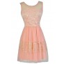 Cute Pink Dress, Pink Party Dress, Pink A-Line Dress, Pink Tulle and Lace Dress, Pink Tulle Dress