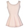 Pink Peplum Top, Cute Peplum Top, Pale Pink Peplum Top, Cute Summer Top, Lace Back Peplum Top